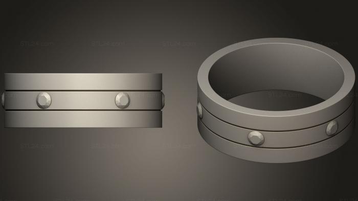 Ювелирные перстни и кольца (Кольцо 129, JVLRP_0611) 3D модель для ЧПУ станка